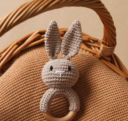 Hand Knitted bunny soother